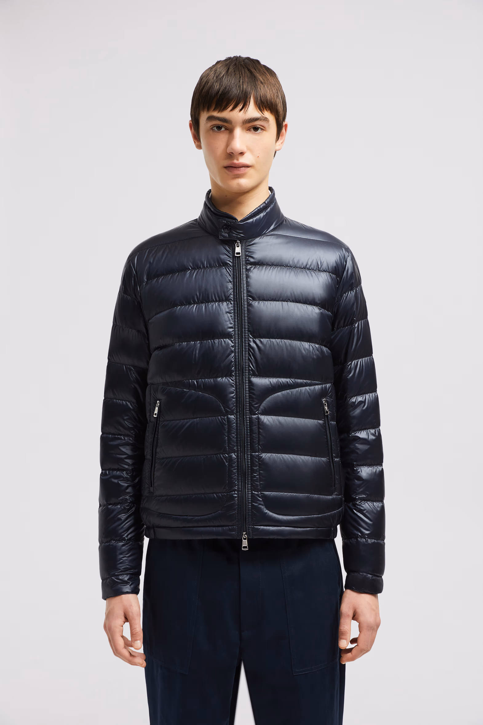 Doudoune courte Acorus repliable Hommes Bleu Nuit Moncler 3